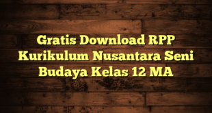 Gratis Download RPP Kurikulum Nusantara Seni Budaya Kelas 12 MA