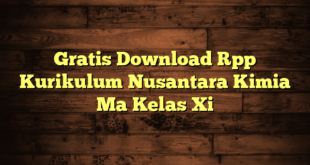 Gratis Download Rpp Kurikulum Nusantara Kimia Ma Kelas Xi