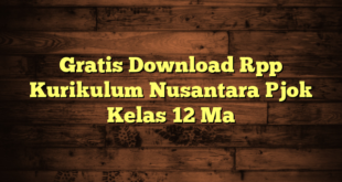 Gratis Download Rpp Kurikulum Nusantara Pjok Kelas 12 Ma