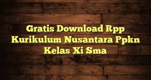 Gratis Download Rpp Kurikulum Nusantara Ppkn Kelas Xi Sma