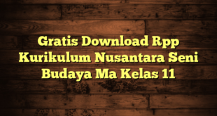 Gratis Download Rpp Kurikulum Nusantara Seni Budaya Ma Kelas 11