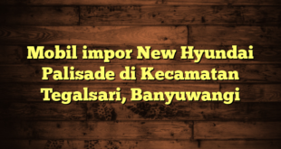 Mobil impor New Hyundai Palisade di Kecamatan Tegalsari, Banyuwangi