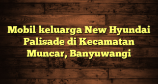 Mobil keluarga New Hyundai Palisade di Kecamatan Muncar, Banyuwangi